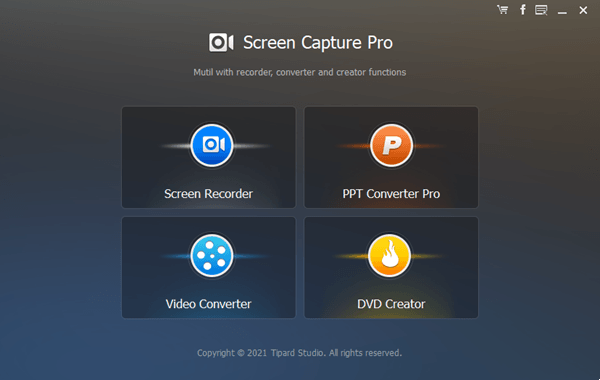 Tipard Screen Capture Pro(视频录制软件)专业版 8.0.20 官方电脑版 Tipard Screen Capture Pro(视频录制软件)专业版 8.0.20 官方电脑版