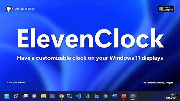 ElevenClock(系统时钟美化)电脑版 3.6.4官方版 ElevenClock(系统时钟美化)电脑版 3.6.4官方版