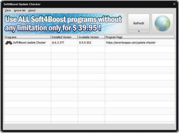 Soft4Boost Update Checker(应用程序更新) 9.8.5.939官方电脑版