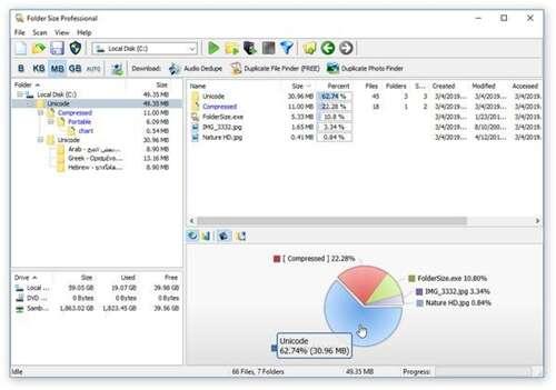 Folder Size Professional(磁盘检测工具)免费版 4.9.5.0官方版