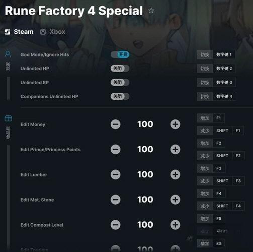 符文工房4特别版修改器 1.0 FLiNG版